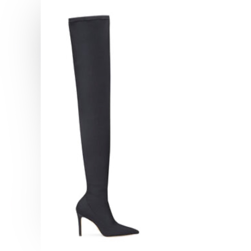 Stuart Weitzman Ultra Stuart black stretch OTK Boots 6